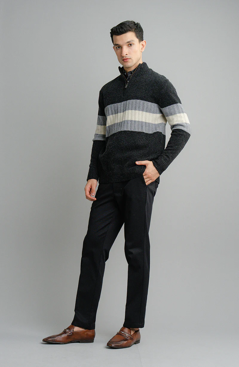 Full Sleeves Lambs Wool Half Zipper - Image 2